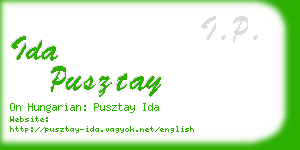 ida pusztay business card